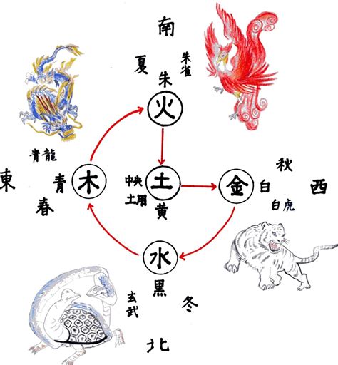 四神 五行|四神:簡介,起源,體系,傳說,青龍,白虎,朱雀,玄武,影響,用。